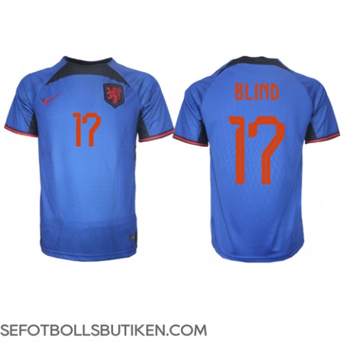 Nederländerna Daley Blind #17 Replika Borta matchkläder VM 2022 Korta ärmar